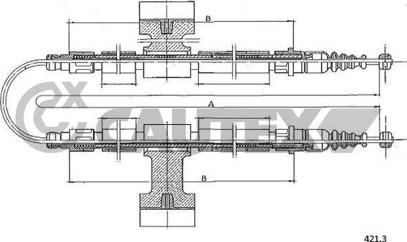 Cautex 761645 - Тросик, cтояночный тормоз abcparts.ee
