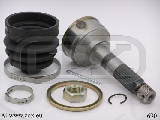 CDX 690 - Комплект ШРУСа, приводной вал, шарнир abcparts.ee
