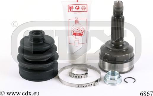 CDX 6867 - Комплект ШРУСа, приводной вал, шарнир abcparts.ee