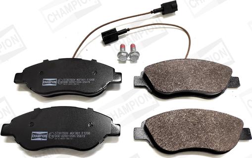 Champion 573076CH - Тормозные колодки, дисковые, комплект abcparts.ee