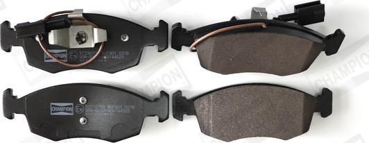 Champion 573367CH - Тормозные колодки, дисковые, комплект abcparts.ee