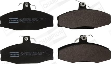 Champion 573778CH - Тормозные колодки, дисковые, комплект abcparts.ee