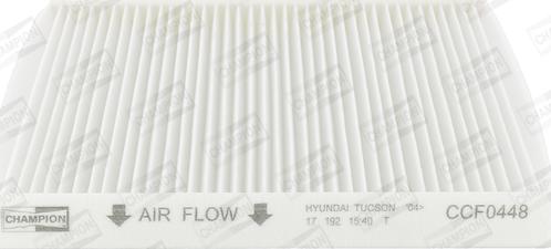 Champion CCF0448 - Фильтр воздуха в салоне abcparts.ee
