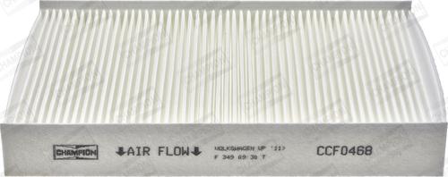 Champion CCF0468 - Фильтр воздуха в салоне abcparts.ee