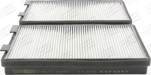 Champion CCF0057 - Фильтр воздуха в салоне abcparts.ee