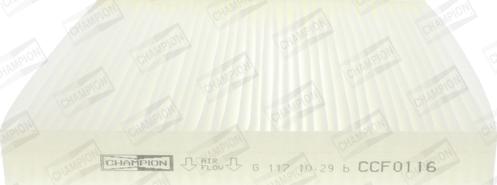 Champion CCF0116 - Фильтр воздуха в салоне abcparts.ee