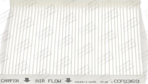 Champion CCF0369 - Фильтр воздуха в салоне abcparts.ee