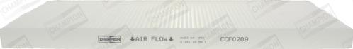 Champion CCF0209 - Фильтр воздуха в салоне abcparts.ee