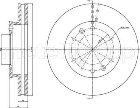 Cifam 800-1669C - Тормозной диск abcparts.ee