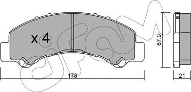 Cifam 822-922-0 - Тормозные колодки, дисковые, комплект abcparts.ee