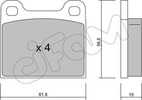 Cifam 822-003-0 - Тормозные колодки, дисковые, комплект abcparts.ee