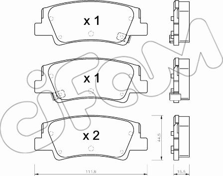 Cifam 822-1299-0 - Тормозные колодки, дисковые, комплект abcparts.ee