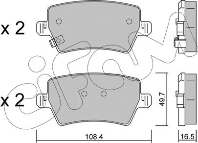Cifam 822-1287-0 - Тормозные колодки, дисковые, комплект abcparts.ee