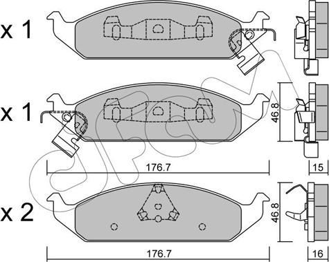 Cifam 822-355-0 - Тормозные колодки, дисковые, комплект abcparts.ee