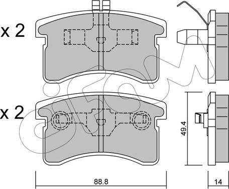 Cifam 822-378-0 - Тормозные колодки, дисковые, комплект abcparts.ee
