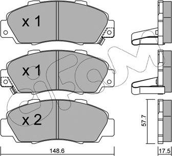 Cifam 822-298-0 - Тормозные колодки, дисковые, комплект abcparts.ee