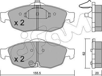 Cifam 822-715-0 - Тормозные колодки, дисковые, комплект abcparts.ee