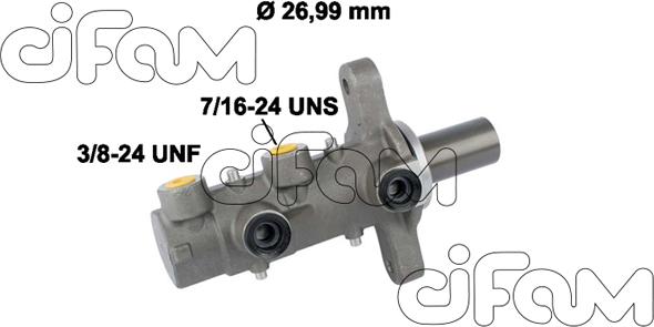 Cifam 202-809 - Главный тормозной цилиндр abcparts.ee