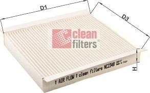 Clean Filters NC2348 - Фильтр воздуха в салоне abcparts.ee