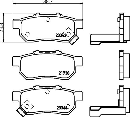 Cobreq N-1396 - Тормозные колодки, дисковые, комплект abcparts.ee