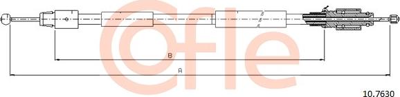 Cofle 92.10.7630 - Тросик, cтояночный тормоз abcparts.ee
