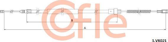 Cofle 92.1.VK021 - Тросик, cтояночный тормоз abcparts.ee