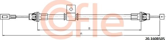 Cofle 92.20.160B505 - Тросик, cтояночный тормоз abcparts.ee