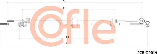 Cofle 92.2CB.OP019 - Трос, наконечник, ступенчатая коробка передач abcparts.ee