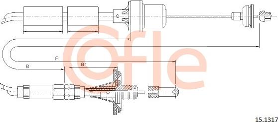 Cofle 15.1317 - Трос, управление сцеплением abcparts.ee