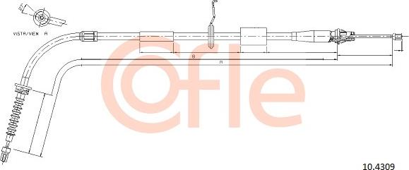 Cofle 10.4309 - Тросик, cтояночный тормоз abcparts.ee