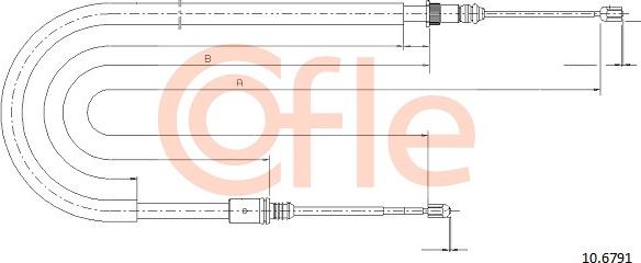 Cofle 10.6791 - Тросик, cтояночный тормоз abcparts.ee