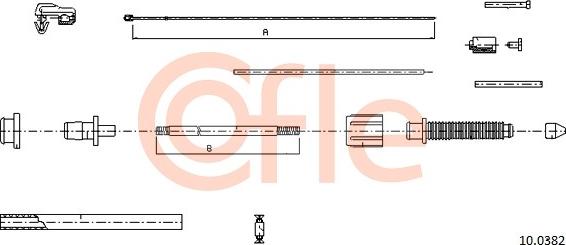 Cofle 10.0382 - Тросик газа abcparts.ee
