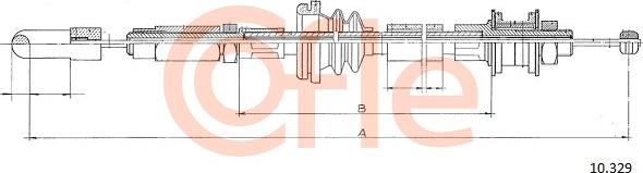 Cofle 10.329 - Трос, управление сцеплением abcparts.ee