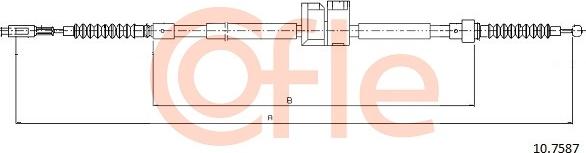Cofle 10.7587 - Тросик, cтояночный тормоз abcparts.ee