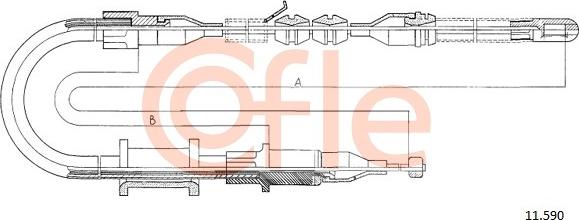 Cofle 11.590 - Тросик, cтояночный тормоз abcparts.ee