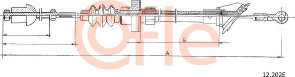 Cofle 12.202E - Трос, управление сцеплением abcparts.ee
