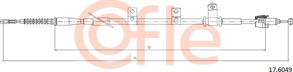 Cofle 17.6049 - Тросик, cтояночный тормоз abcparts.ee