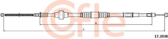 Cofle 92.17.2038 - Тросик, cтояночный тормоз abcparts.ee