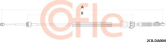 Cofle 92.2CB.DA004 - Трос, наконечник, ступенчатая коробка передач abcparts.ee
