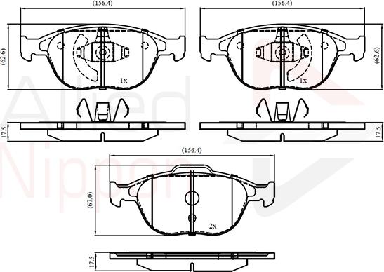 Comline ADB01150 - Тормозные колодки, дисковые, комплект abcparts.ee