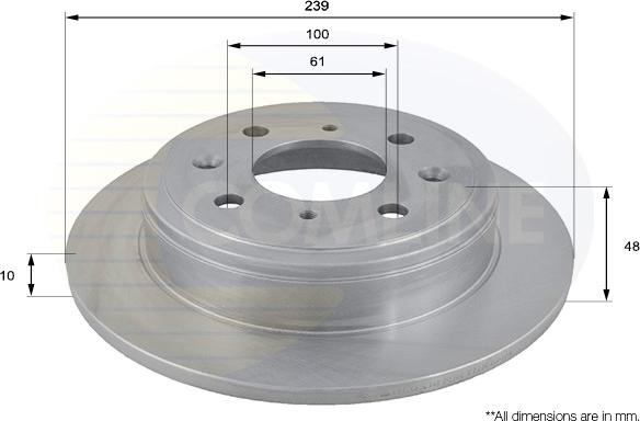Comline ADC0518 - Тормозной диск abcparts.ee