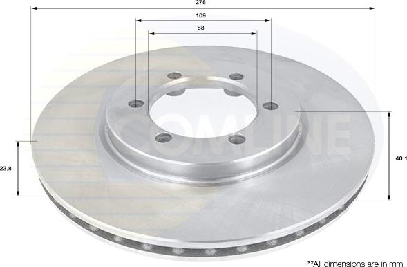 Comline ADC1015V - Тормозной диск abcparts.ee