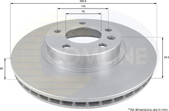 Comline ADC1118V - Тормозной диск abcparts.ee