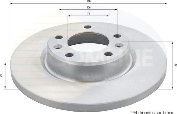 Comline ADC2723 - Тормозной диск abcparts.ee