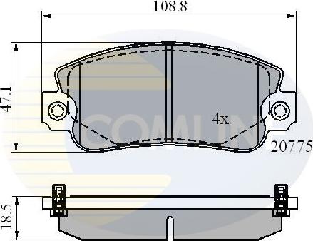 Comline CBP4129 - Тормозные колодки, дисковые, комплект abcparts.ee