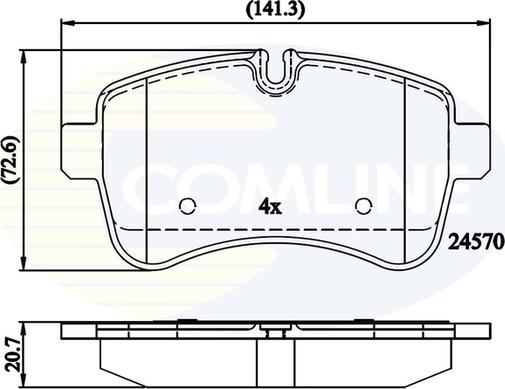 Comline CBP01617 - Тормозные колодки, дисковые, комплект abcparts.ee