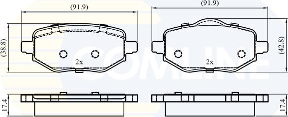 Comline CBP03529 - Тормозные колодки, дисковые, комплект abcparts.ee