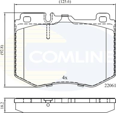 Comline CBP02348 - Тормозные колодки, дисковые, комплект abcparts.ee