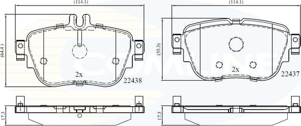 Comline CBP02366 - Тормозные колодки, дисковые, комплект abcparts.ee