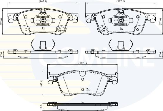 Comline CBP33416 - Тормозные колодки, дисковые, комплект abcparts.ee